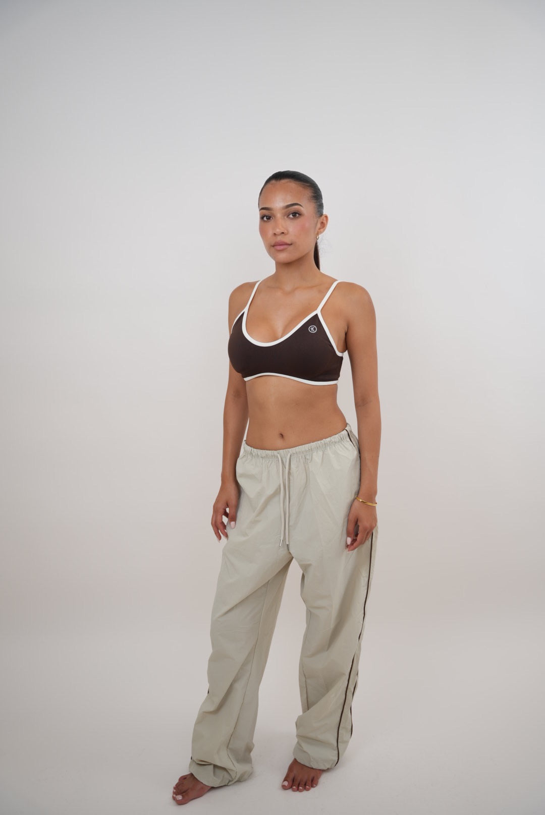 I Accept Change with Grace Beige Versatile Relaxed Fit Pant