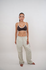 I Accept Change with Grace Beige Versatile Relaxed Fit Pant