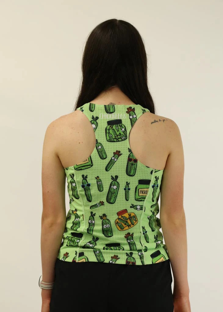 Women's Pickles Performance Singlet (Green)