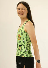 Women's Pickles Performance Singlet (Green)