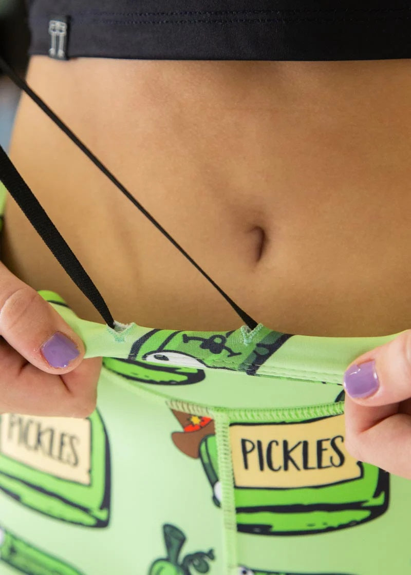 Women's Pickles Leggings (Fluro Green) XS S M L XL