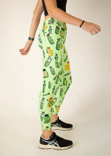Women's Pickles Leggings (Fluro Green) XS S M L XL