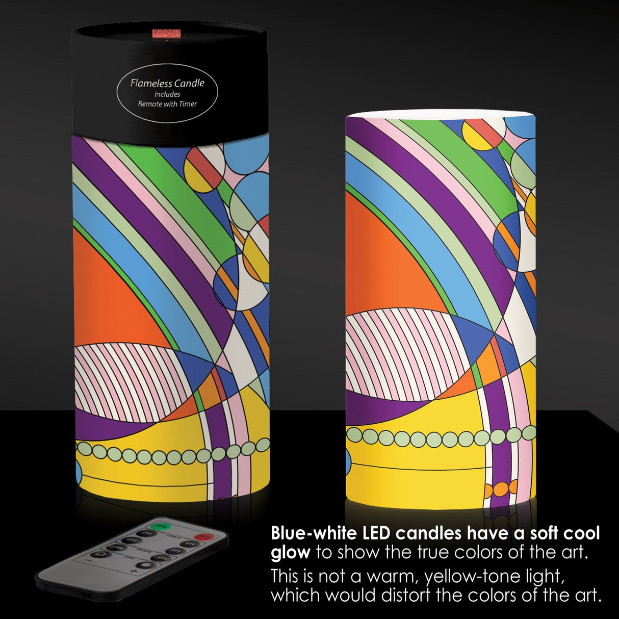 Frank Lloyd Wright March Balloons 6"  LED Candle – Battery Operated, Flickering