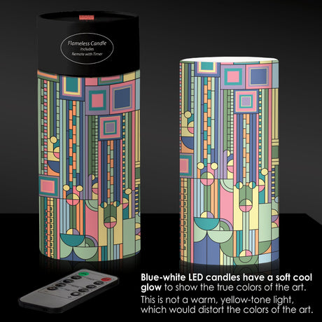 Frank Lloyd Wright Saguaro Forms 6" 6" LED Candle – Battery Operated, Flickering