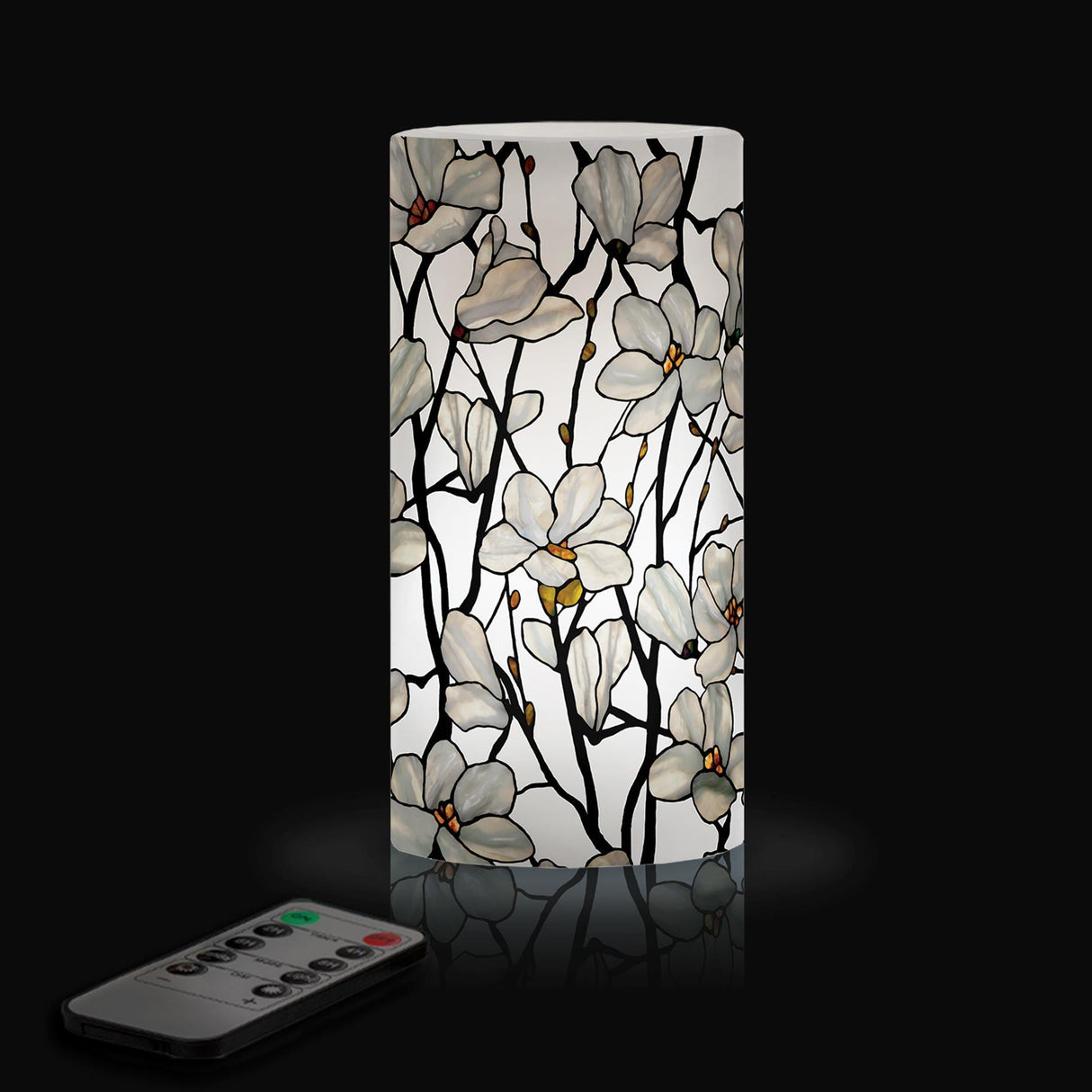 Tiffany Magnolia 6" 6" LED Candle – Battery Operated, Flickering