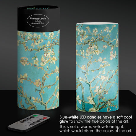 van Gogh Almond Blossom 6"  LED Candle – Battery Operated, Flickering
