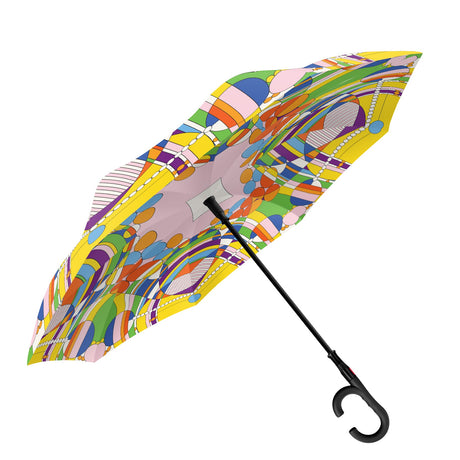Frank Lloyd Wright March Balloons Reverse Inverted Umbrella – Hands-Free, Windproof Design
