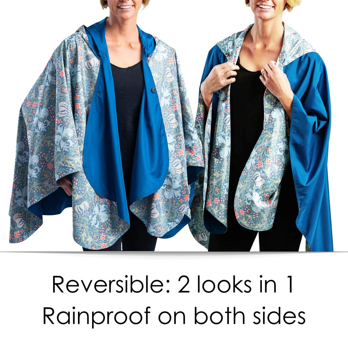 William Morris Golden Lily Womens Rain Cape - Rainproof Breathable Rain Poncho