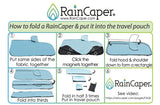 Navy & China Blue Rainproof Hooded Rain Cape – Lightweight Women's Rain Wrap
