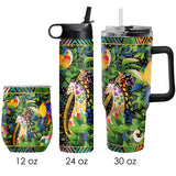Laurel Burch Jungle Song Insulated Drinkware Set of 3, 1 per size