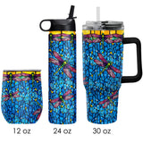 Tiffany Dragonfly - Purple Insulated Drinkware Set of 3, 1 per size