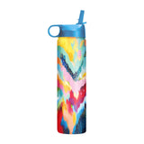 24 oz Water Bottle - EttaVee "Brush Strokes 100"