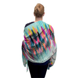 EttaVee's Brush Strokes 103 Silk Blend Shawl – Lightweight Dressy Wrap for Women