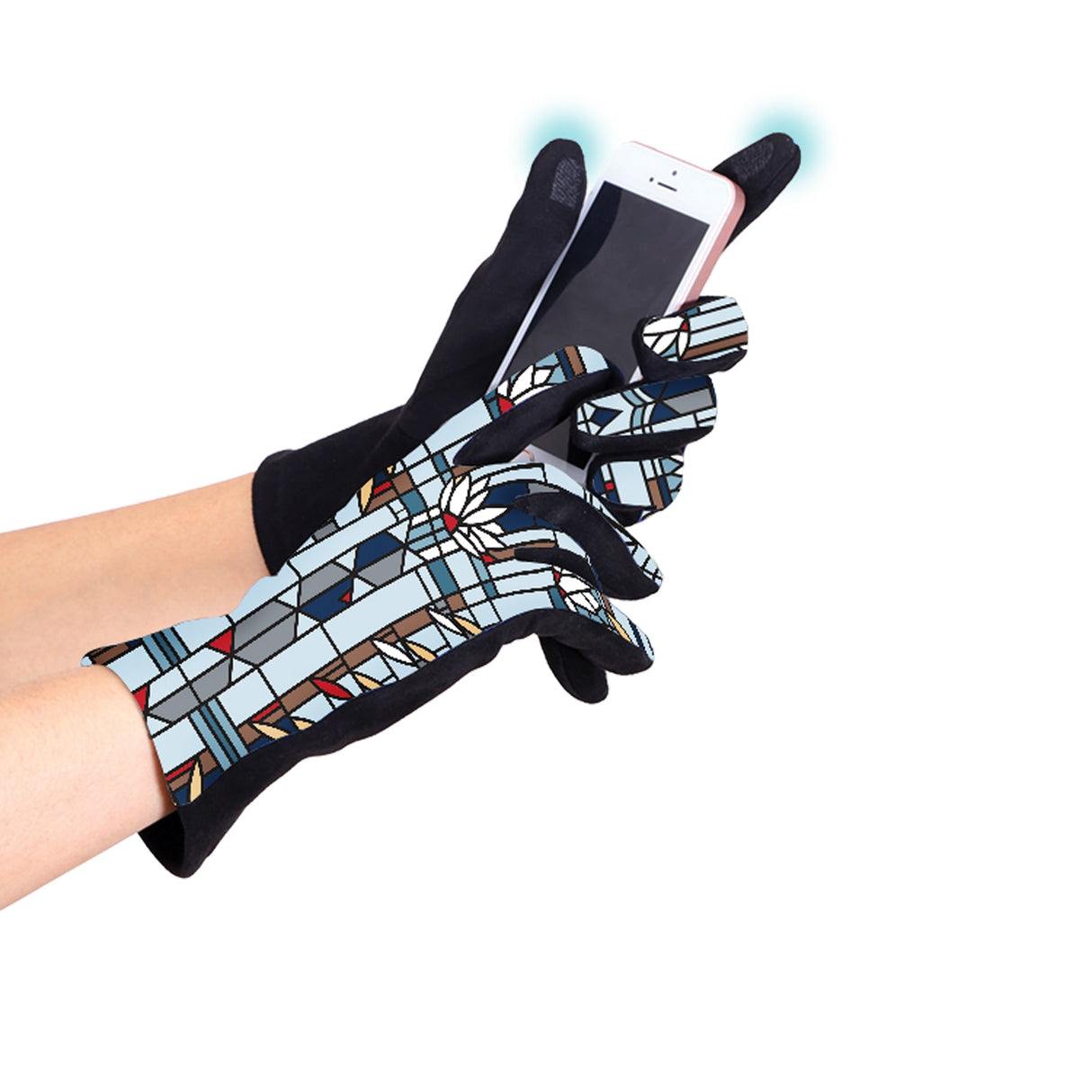 Frank Lloyd Wright Waterlilies Womens Touch Screen Gloves - One Size Fits All