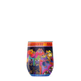 12 oz Stemless Wine Tumbler - Laurel Burch "Fantasticats"