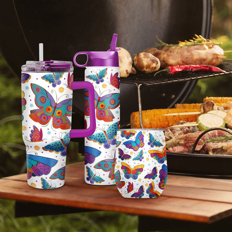 24 oz Water Bottle - Laurel Burch "Mariposas"