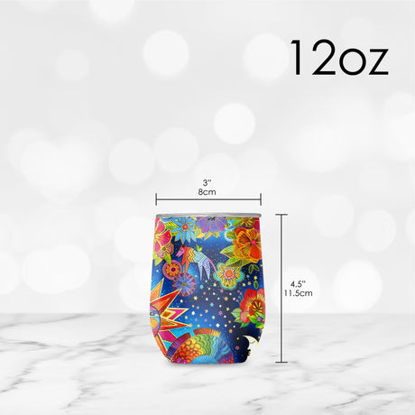 12 oz Stemless Wine Tumbler - Laurel Burch "Celestial Magic"
