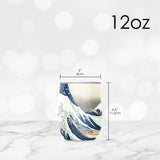12 oz Stemless Wine Tumbler - Hokusai "The Great Wave"
