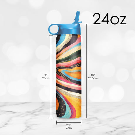 24 oz Water Bottle - EttaVee "Abstract 1"