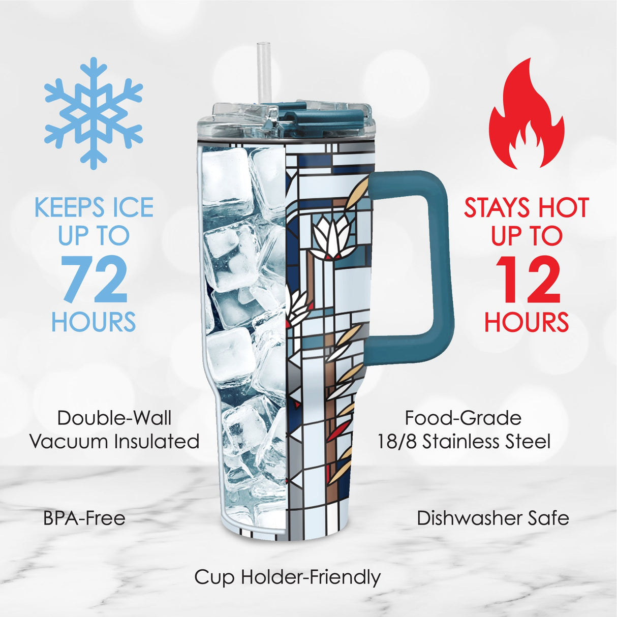 30 oz Tumbler - Frank Lloyd Wright "Waterlilies"