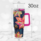 30 oz Tumbler - EttaVee "Bold Flowers"