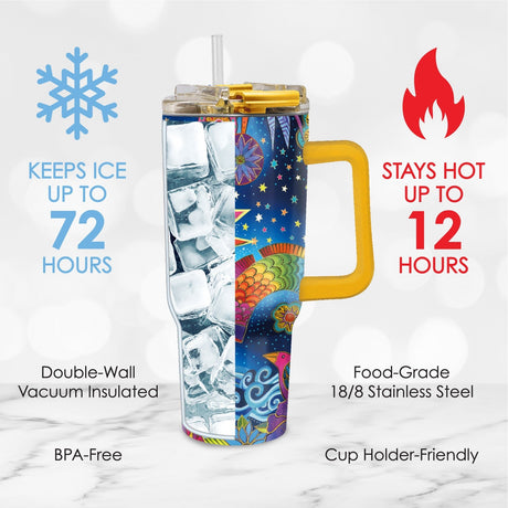30 oz Tumbler - Laurel Burch "Celestial Magic"