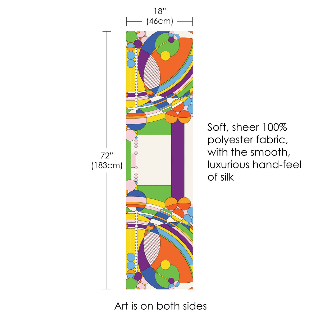 Frank Lloyd Wright March Balloons Long Sheer Scarf – Lightweight, Elegant, Silky-Soft