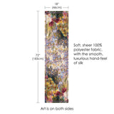 Tiffany Peonies & Iris Long Sheer Scarf – Lightweight, Elegant, Silky-Soft