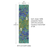 van Gogh Irises Long Sheer Scarf – Lightweight, Elegant, Silky-Soft
