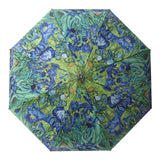 van Gogh Irises Reverse Inverted Umbrella – Hands-Free