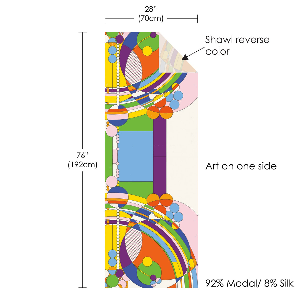 Frank Lloyd Wright March Balloons Silk Blend Shawl – Lightweight Dressy Wrap for Women