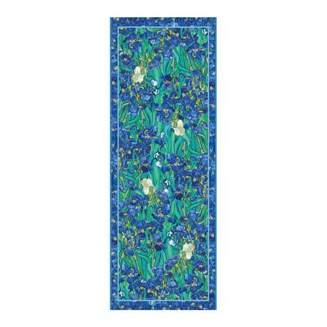 van Gogh Irises Silk Blend Shawl – Lightweight Dressy Wrap for Women