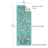 van Gogh Almond Blossom Silk Blend Shawl – Lightweight Dressy Wrap for Women