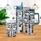 Frank Lloyd Wright "Waterlilies" Insulated Drinkware Set of 3, 1 per size