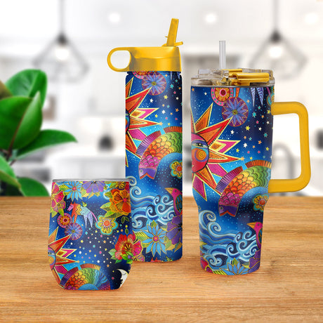 24 oz Water Bottle - Laurel Burch "Celestial Magic"