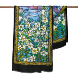 Tiffany Field of Lilies   Silk Blend Shawl – Lightweight Dressy Wrap for Women