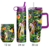 Laurel Burch Jungle Song Insulated Drinkware Set of 3, 1 per size