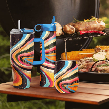 24 oz Water Bottle - EttaVee "Abstract 1"