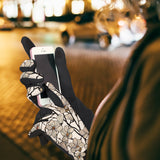 Tiffany White Magnolia Womens Touch Screen Gloves - One Size Fits All