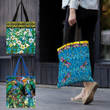 Canvas Magazine Tote Bags – Set of 3 Tiffany Stained Glass | Lightweight Reusable Book & Travel Totes