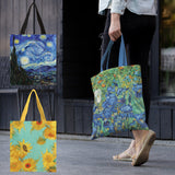 Canvas Magazine Tote Bags – Set of 3 van Gogh Favorites | Lightweight Reusable Book & Travel Totes