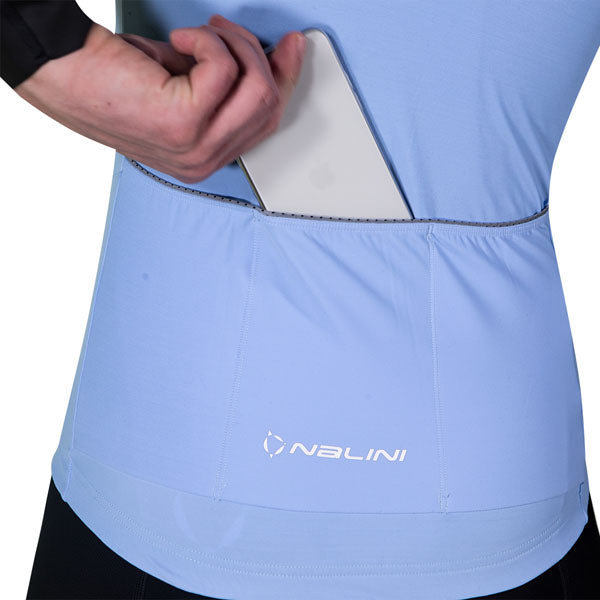 2024 Nalini ERGO XWARM Men's LS Cycling Jersey (Light Blue/Black) S-3XL