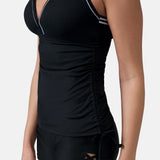 Women's Track Stripe Tankini Top