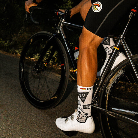 Cinelli TEMPO Granciclismo Socks, White/Black
