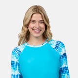 Women's Long Sleeve Swim Shirt with Built-in Bra