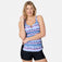 Women's Ikat Notch Front Tankini Top