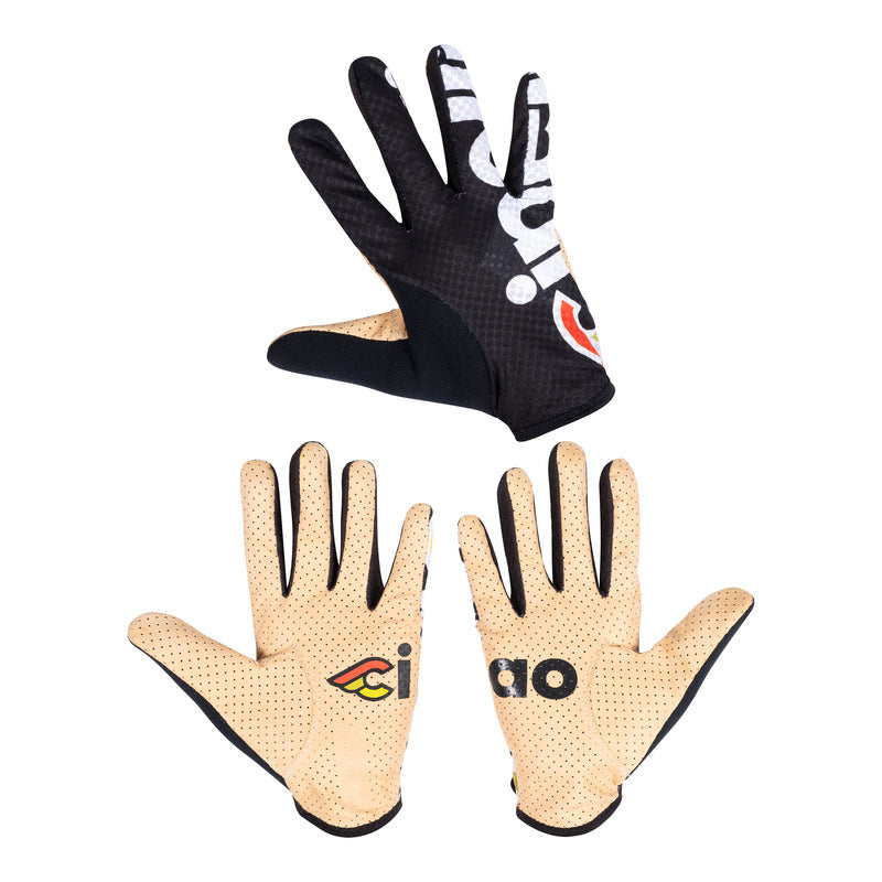 Cinelli Supercorsa Long FInger Cycling Gloves (Black/Cinelli Logo)