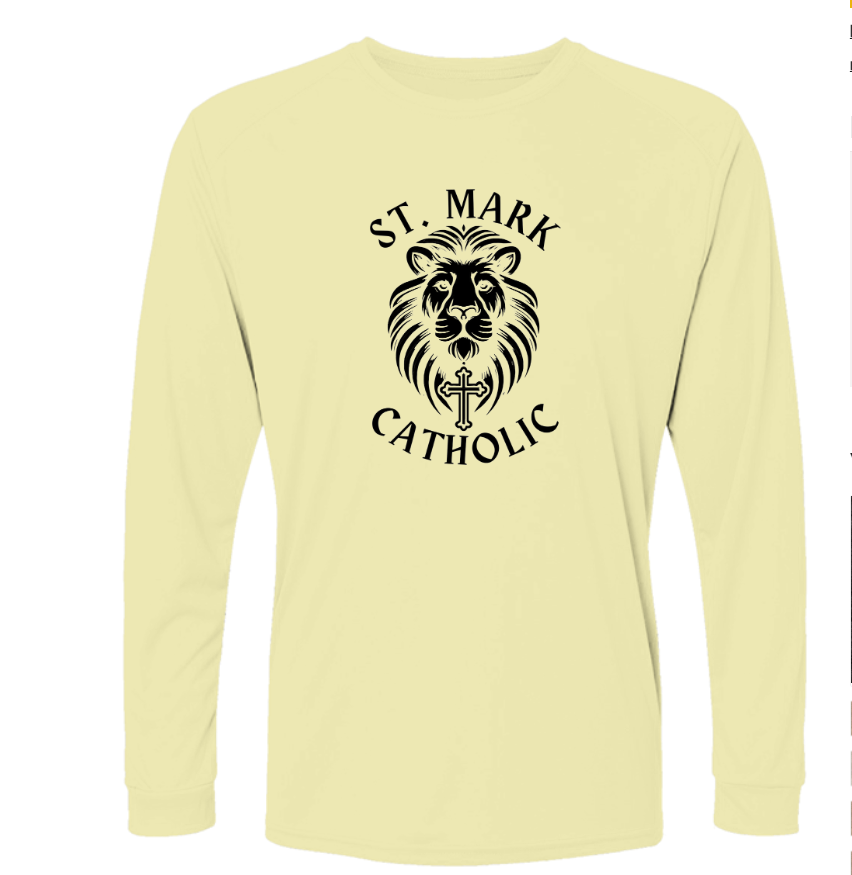 St. Mark Catholic Staff L/S Performance Tee w/ UPF 50+