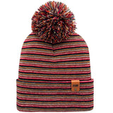 Classic Cuffed Pom Pom Beanie, Multi Color
