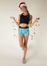 Women's Slippery Bois Penguins 3" 2-Pocket Compression Shorts